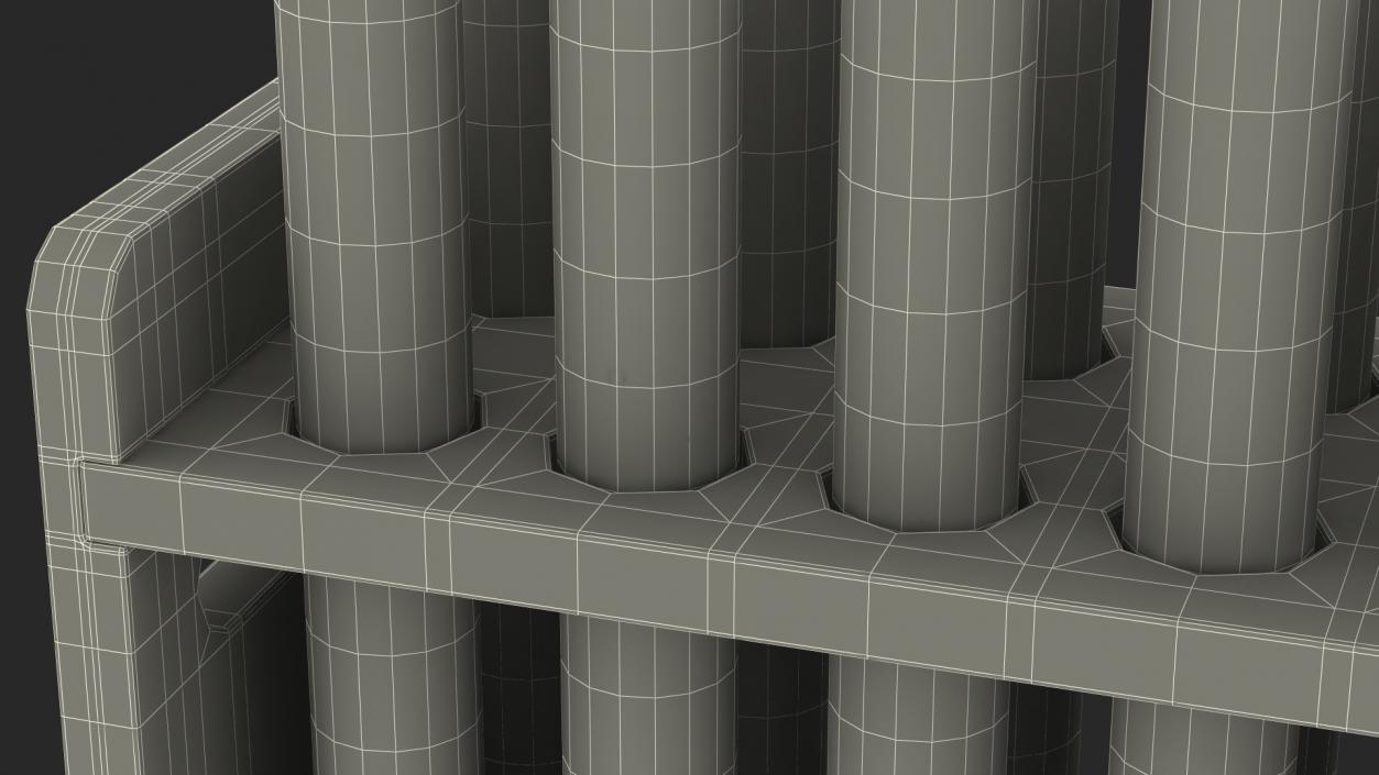 3D model Set of Test Tubes in Rack