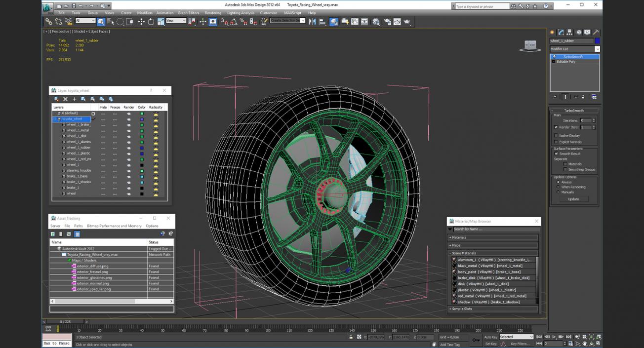 Toyota Racing Wheel 3D model