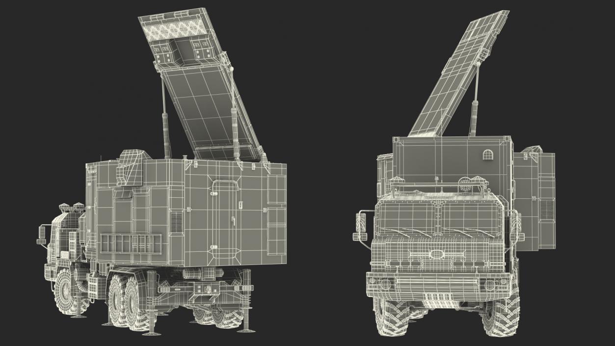 Camouflage Mobile Tracking Radar Vityaz 50R6 3D model