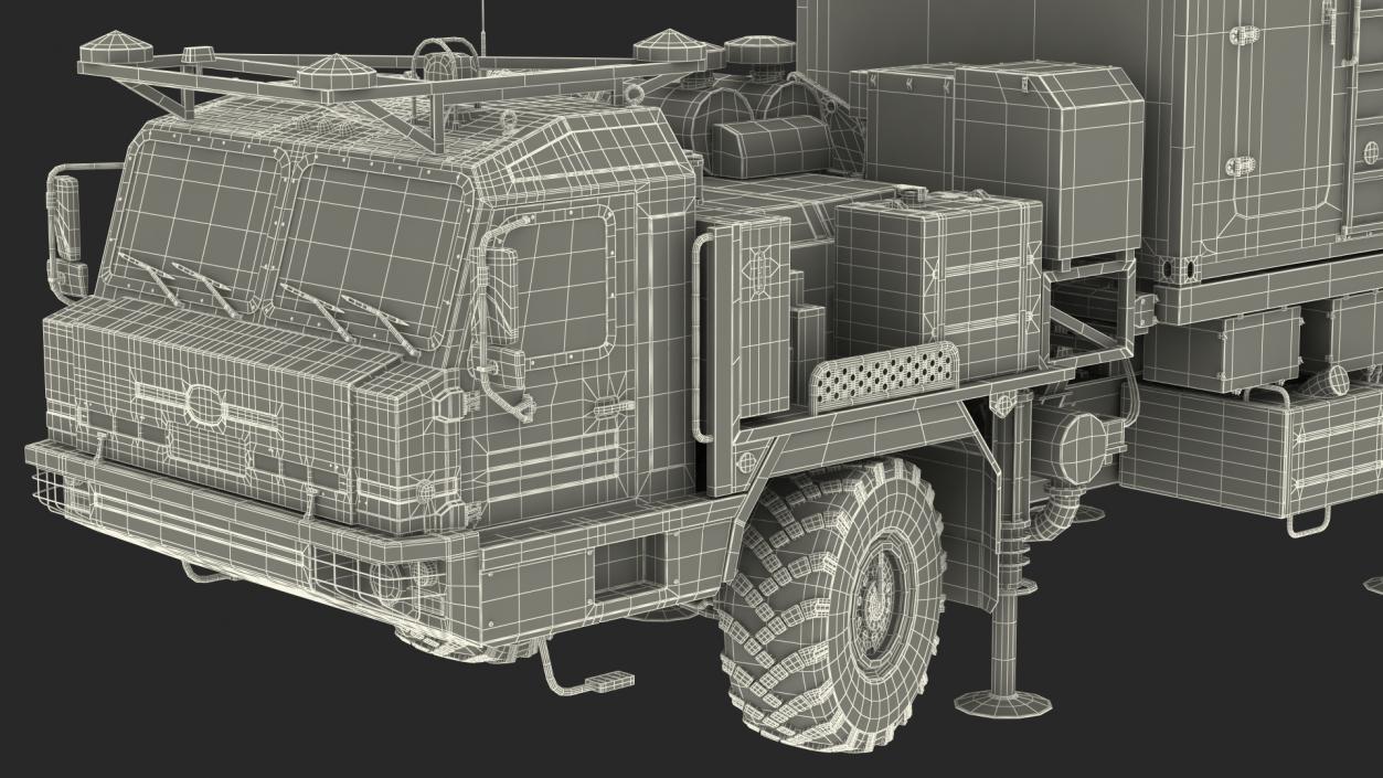 Camouflage Mobile Tracking Radar Vityaz 50R6 3D model