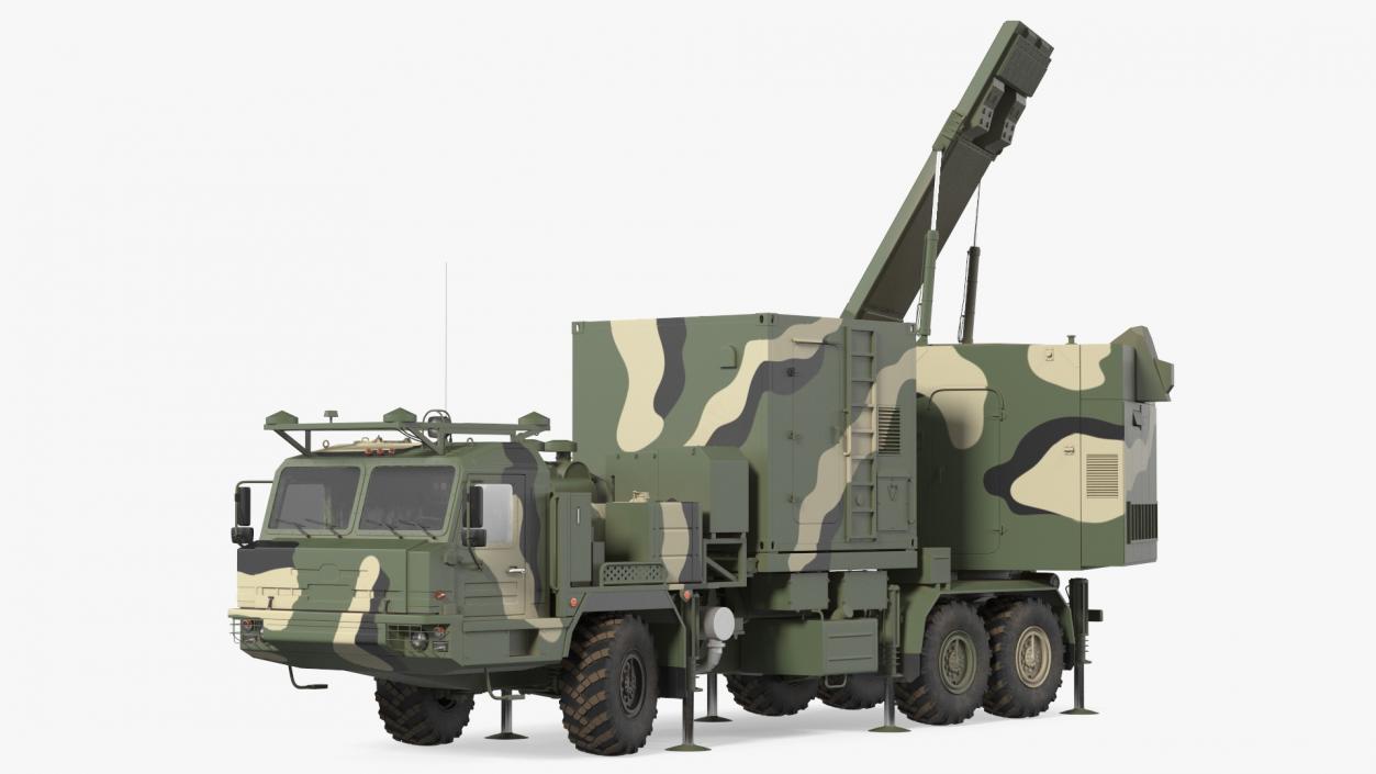 Camouflage Mobile Tracking Radar Vityaz 50R6 3D model