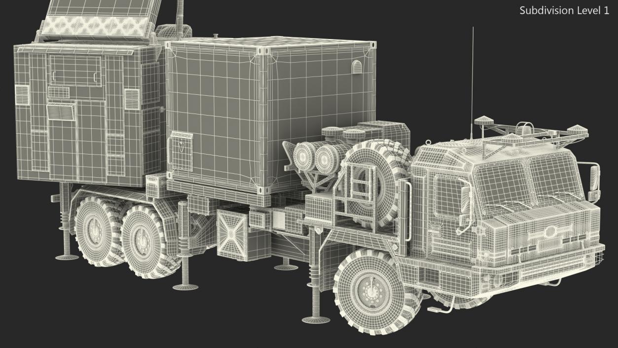 Camouflage Mobile Tracking Radar Vityaz 50R6 3D model