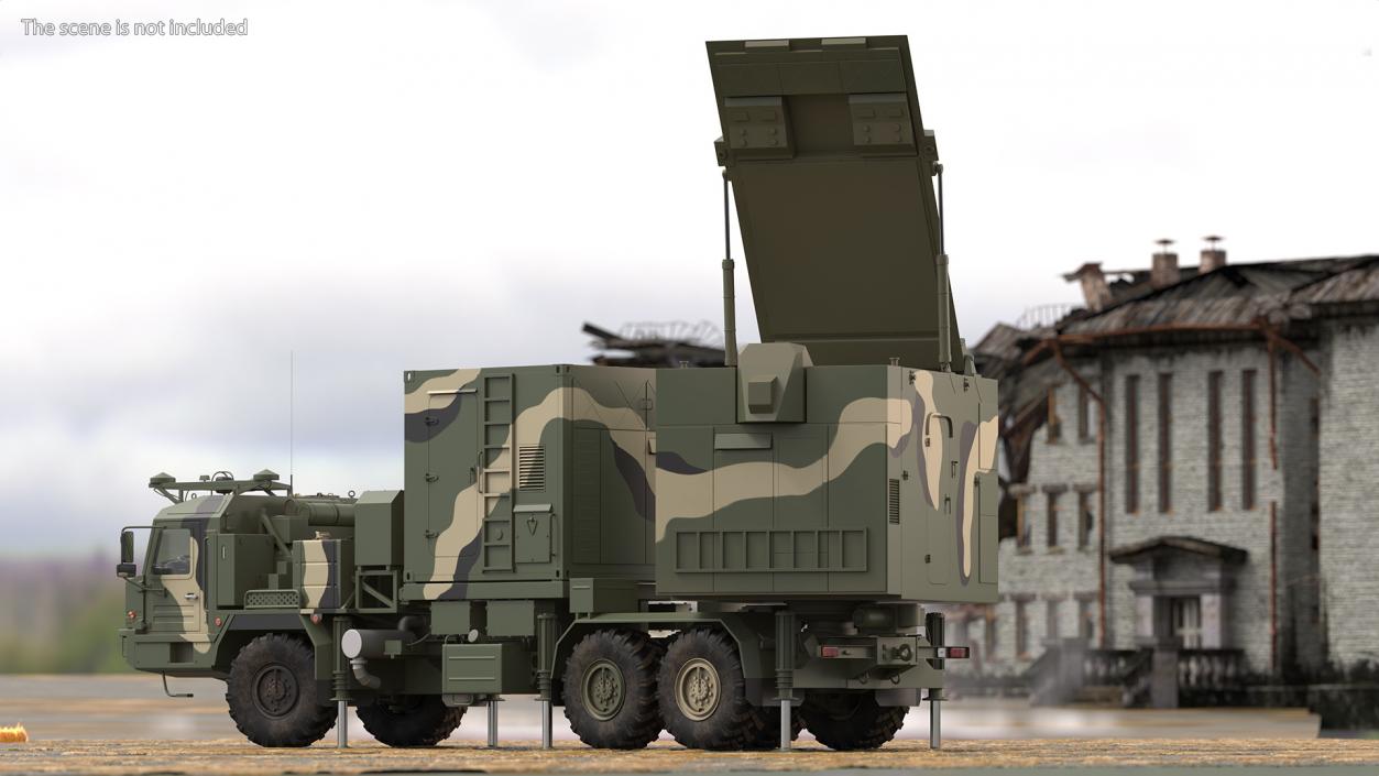 Camouflage Mobile Tracking Radar Vityaz 50R6 3D model