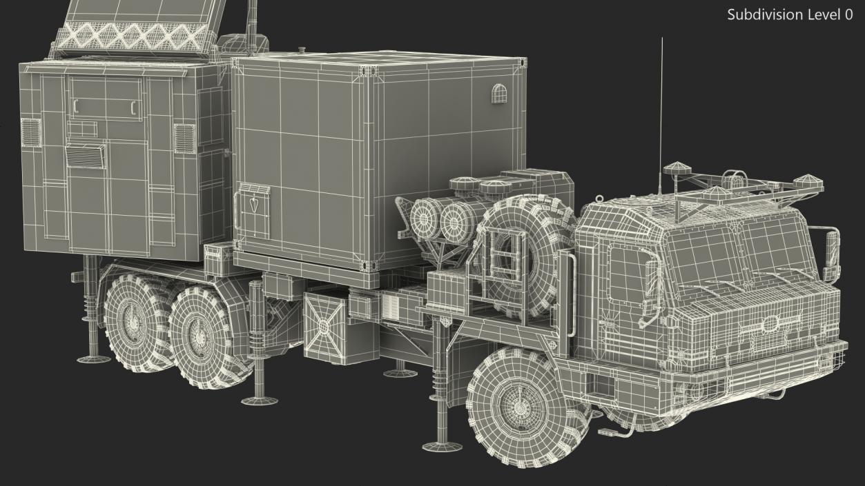 Camouflage Mobile Tracking Radar Vityaz 50R6 3D model