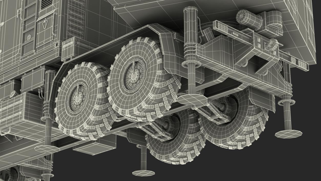 Camouflage Mobile Tracking Radar Vityaz 50R6 3D model