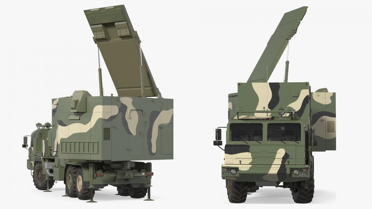 Camouflage Mobile Tracking Radar Vityaz 50R6 3D model