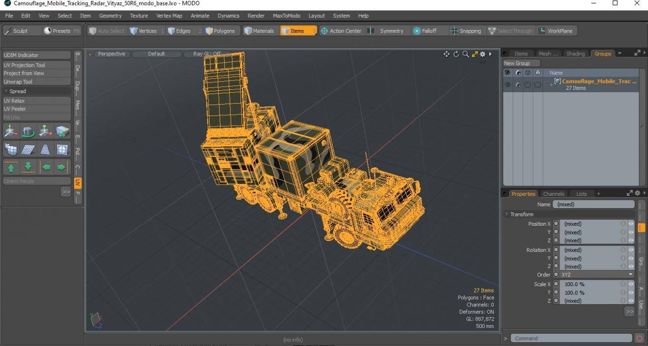 Camouflage Mobile Tracking Radar Vityaz 50R6 3D model