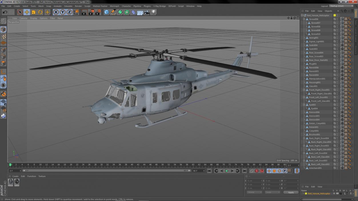 3D Bell Venom Helicopter