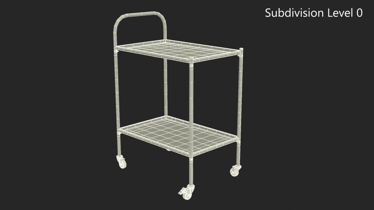 Surgical Instrument Trolley with Wheels 3D model