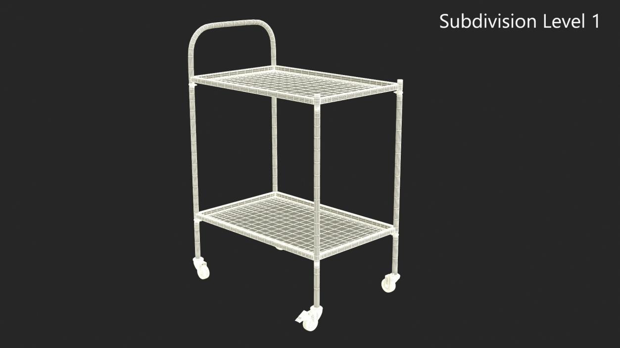 Surgical Instrument Trolley with Wheels 3D model