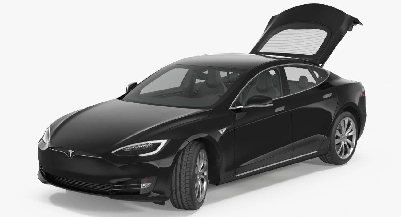 Tesla Model S 75D 2017 Rigged 3D model