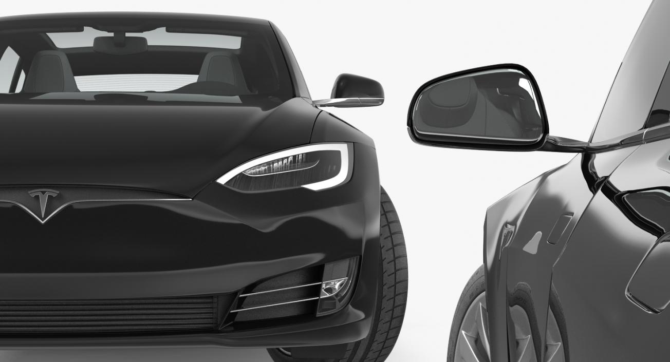 Tesla Model S 75D 2017 Rigged 3D model