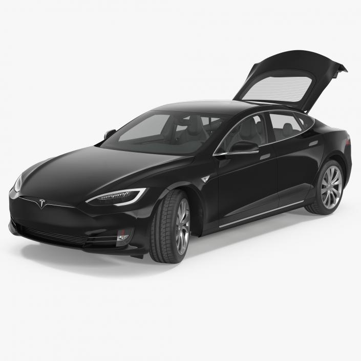 3D Tesla Rigged Cars Collection model