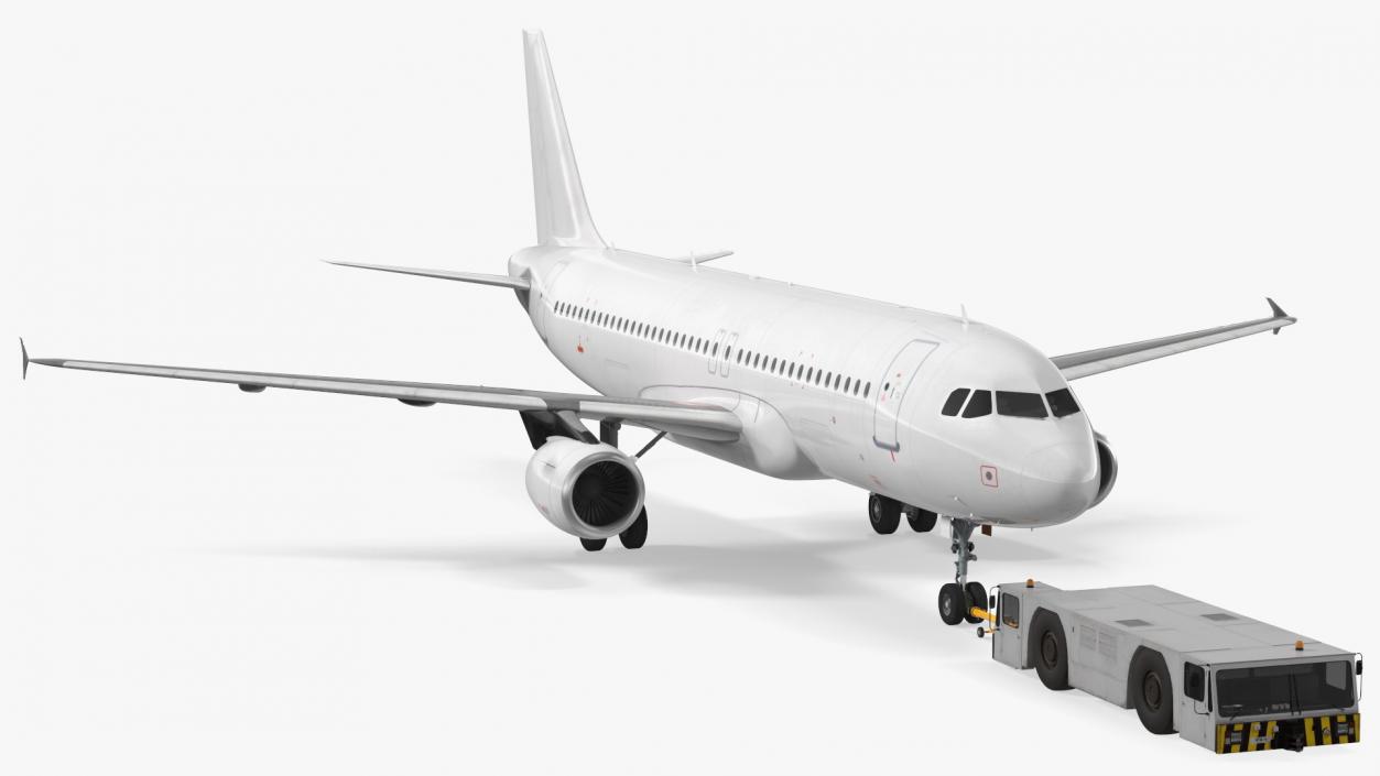 3D model Aircraft Tractor Towing Airbus A320