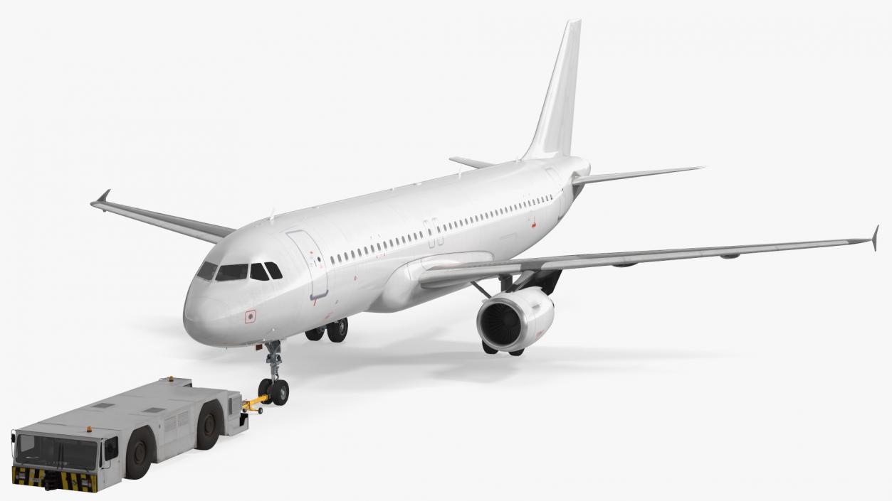 3D model Aircraft Tractor Towing Airbus A320