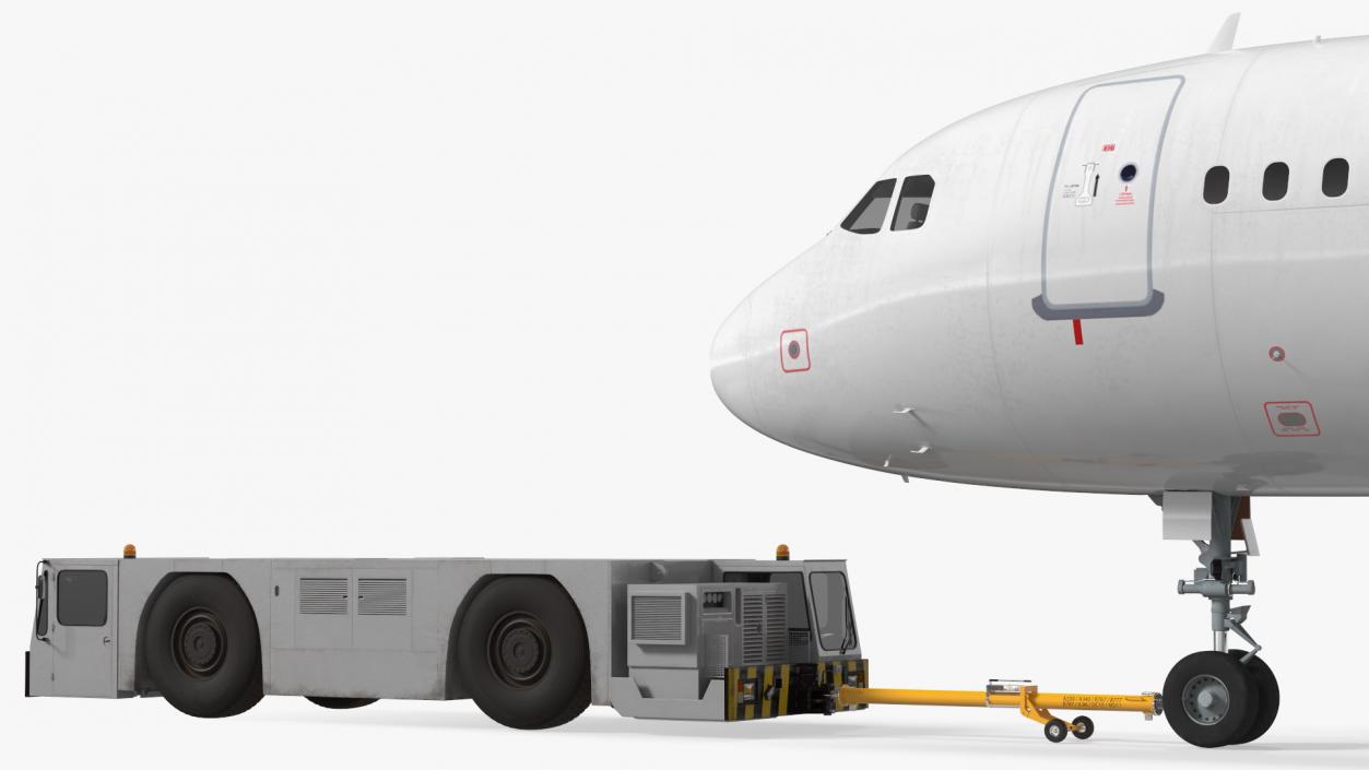 3D model Aircraft Tractor Towing Airbus A320