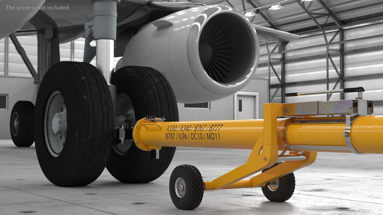 3D model Aircraft Tractor Towing Airbus A320