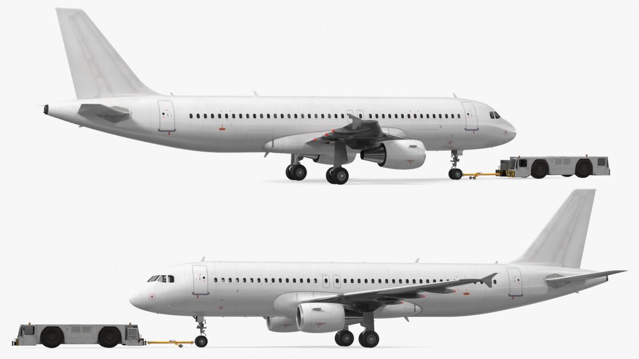 3D model Aircraft Tractor Towing Airbus A320