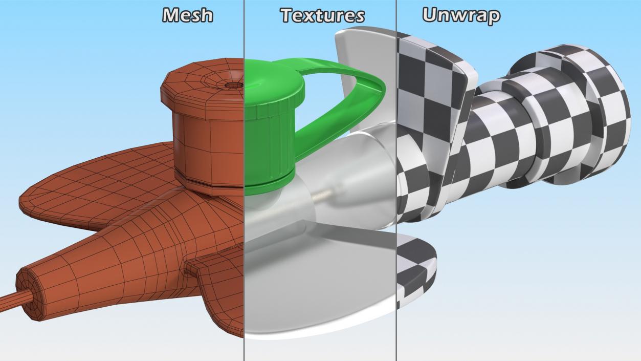 3D Cannula with Wings model