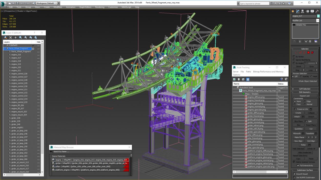 3D Ferris Wheel Fragment