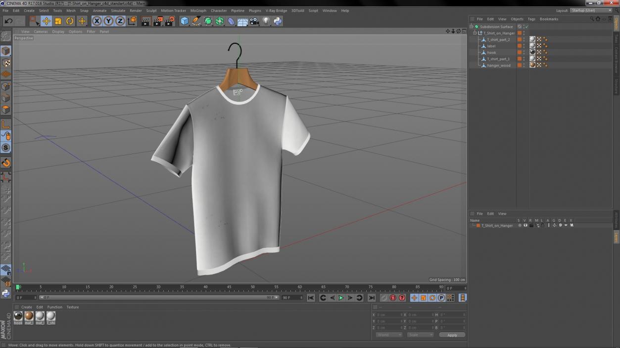 T-Shirt on Hanger 3D