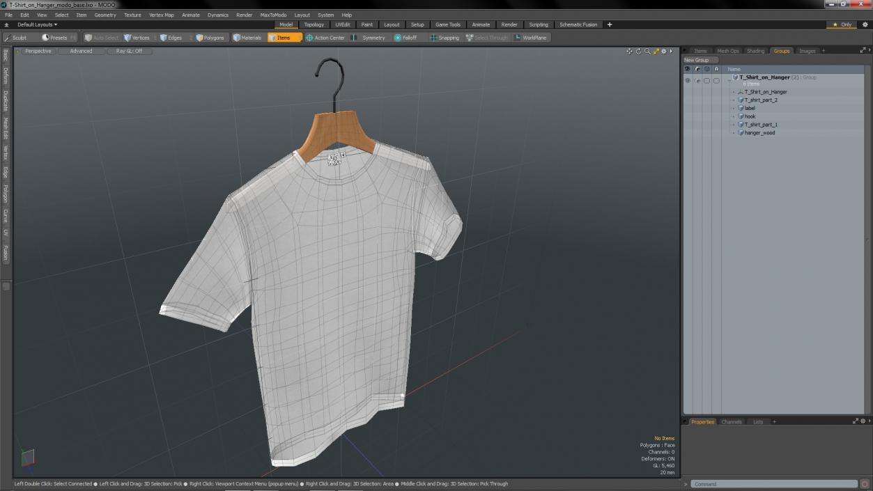 T-Shirt on Hanger 3D