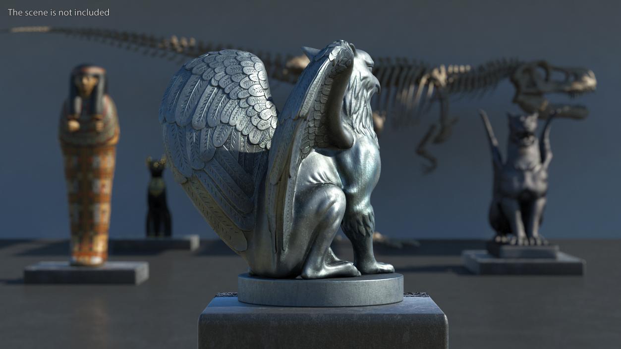 3D Griffin Statue Bronze