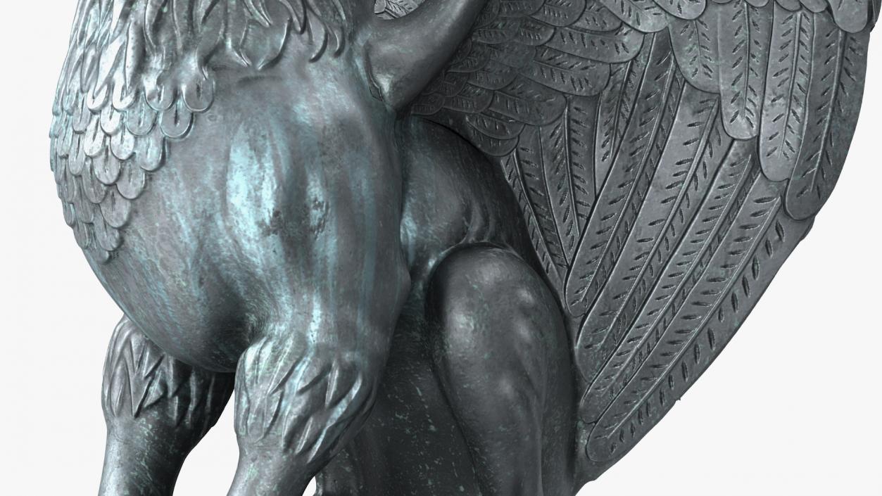 3D Griffin Statue Bronze