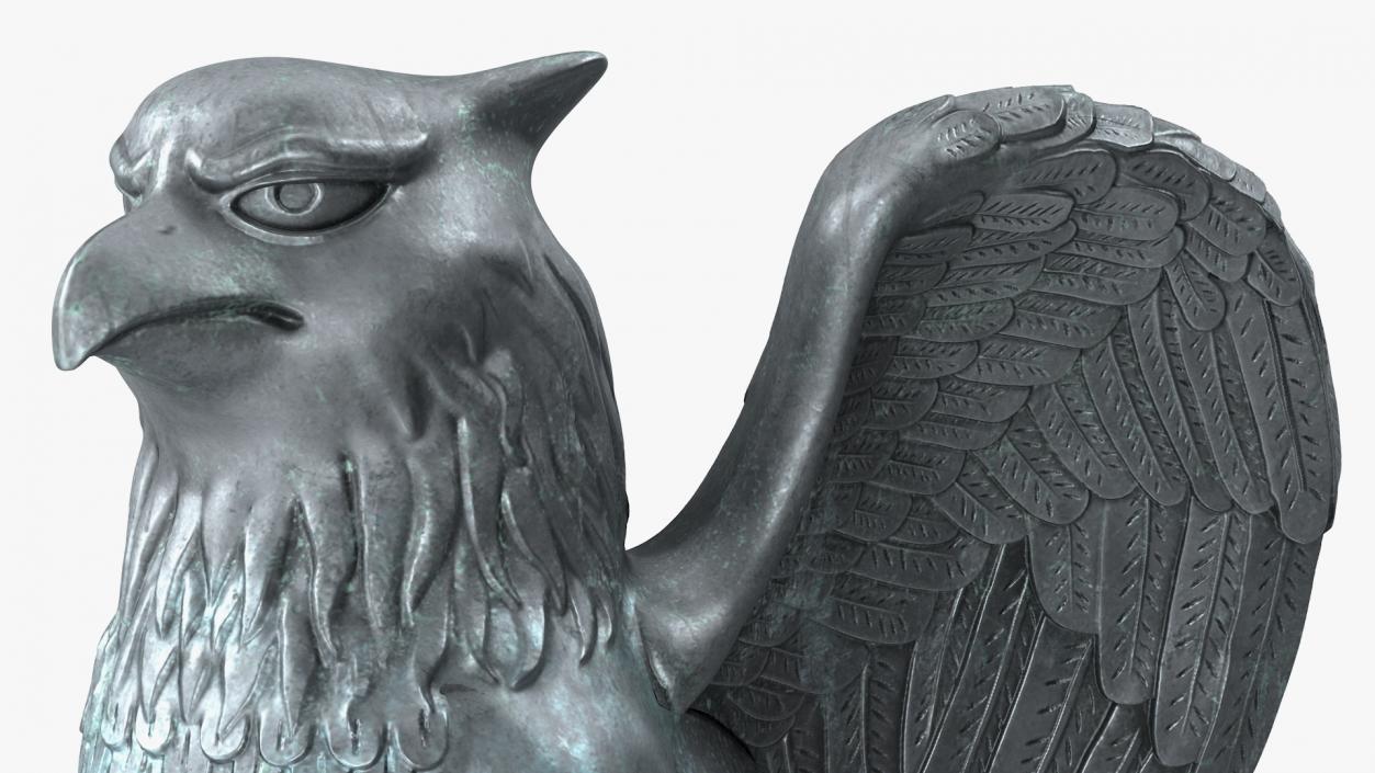 3D Griffin Statue Bronze