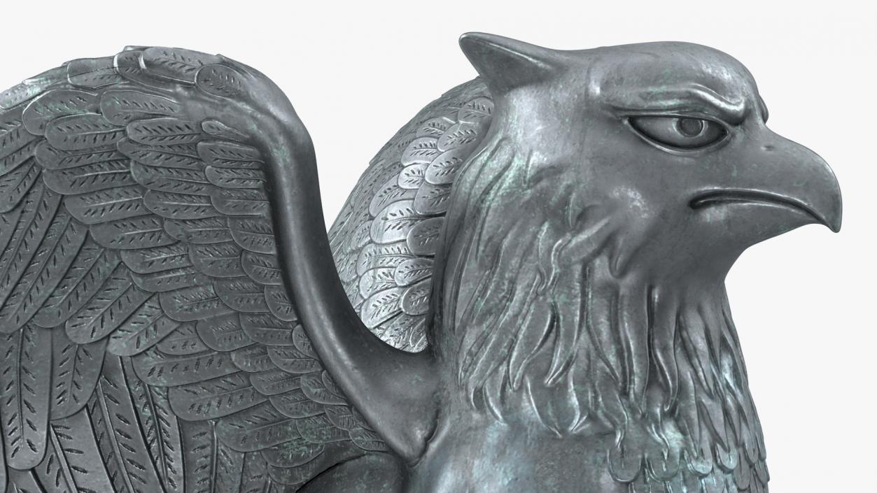 3D Griffin Statue Bronze