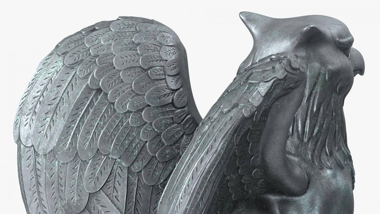 3D Griffin Statue Bronze