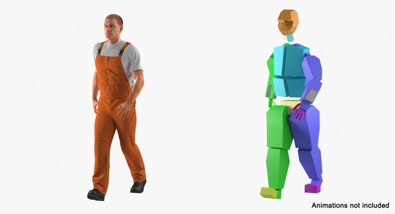 3D model Rigged Construction Engineer and Worker Collection