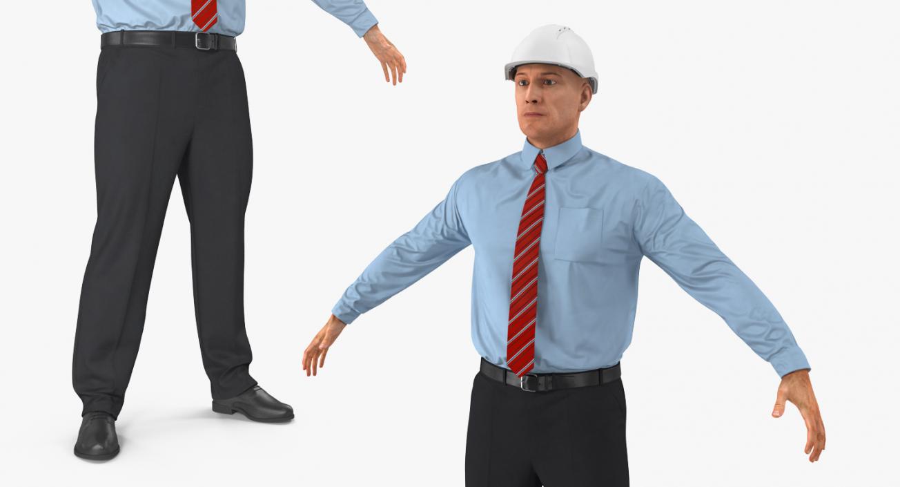 3D model Rigged Construction Engineer and Worker Collection