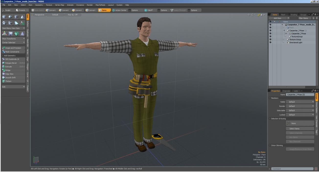 3D Carpenter T-Pose