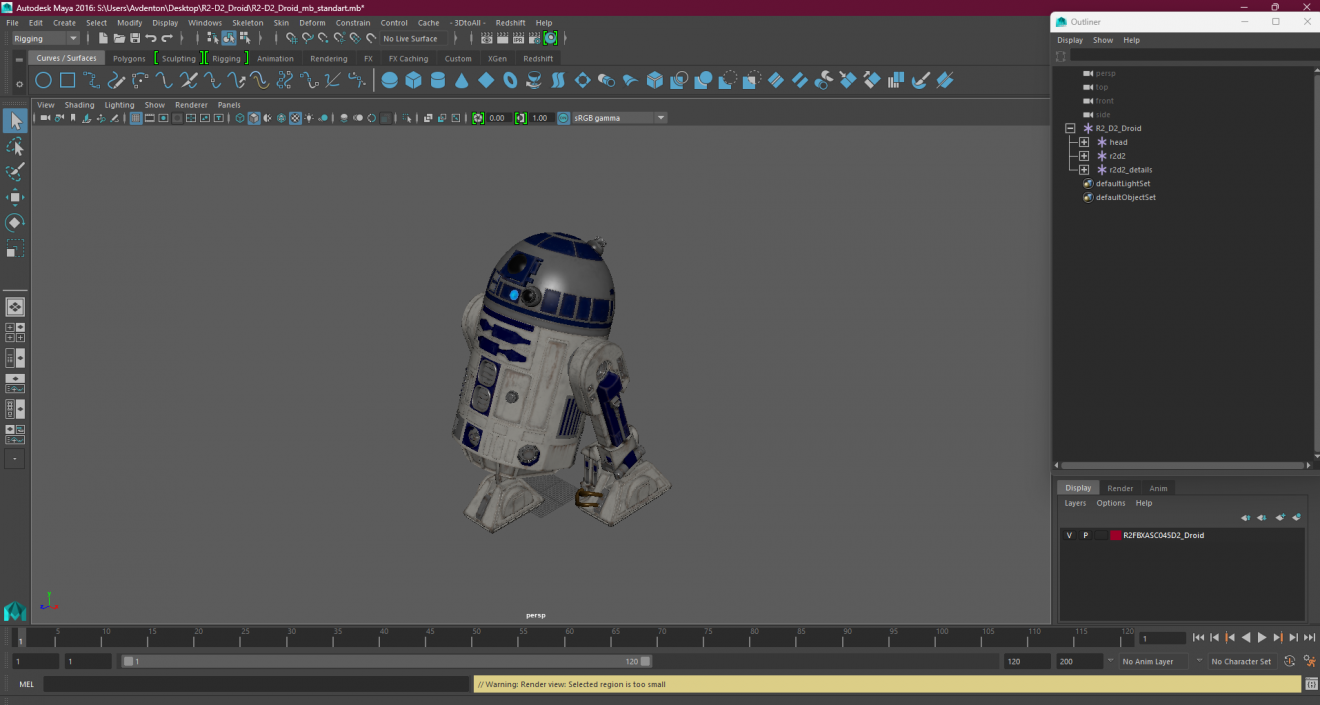 3D R2-D2 Droid