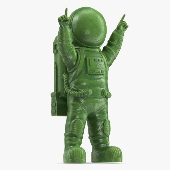 3D model Astronaut Toy Character Green Rigged for Cinema 4D