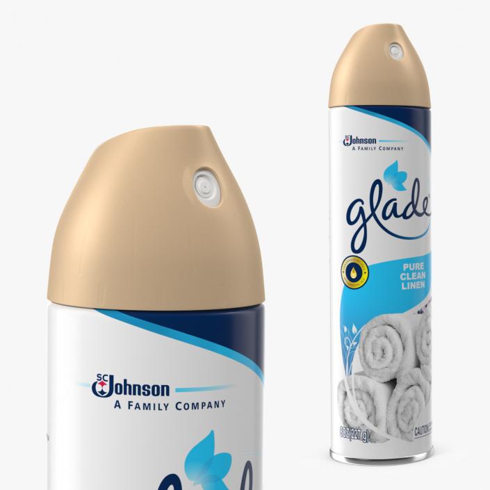 3D model Glade Air Freshener Aerosol Spray Clean Linen