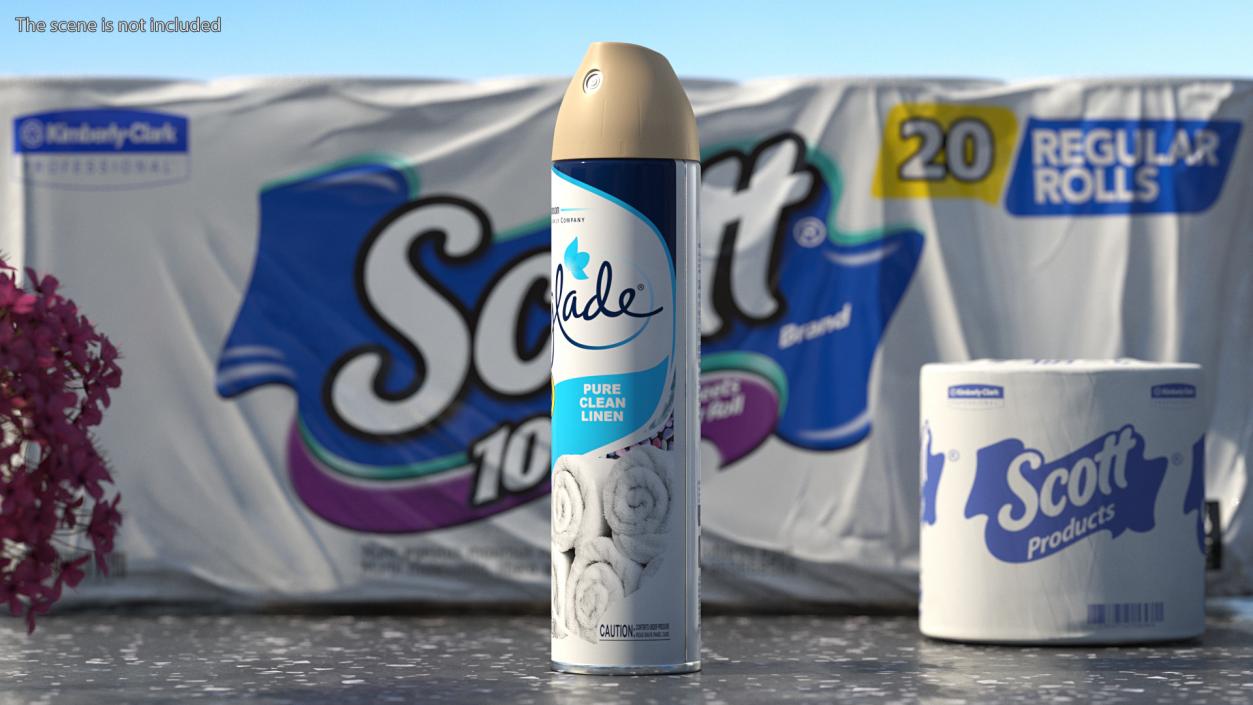 3D model Glade Air Freshener Aerosol Spray Clean Linen