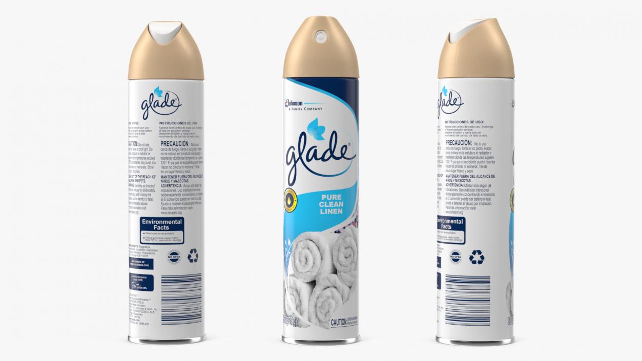 3D model Glade Air Freshener Aerosol Spray Clean Linen