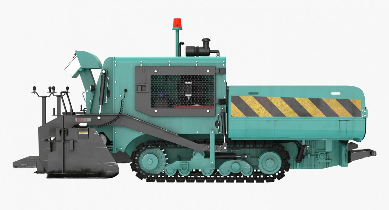 Asphalt Paving Machine Rigged 3D model