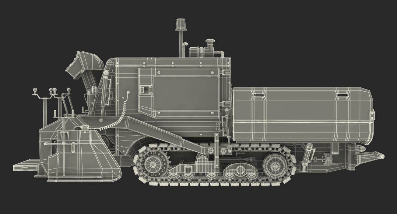 Asphalt Paving Machine Rigged 3D model