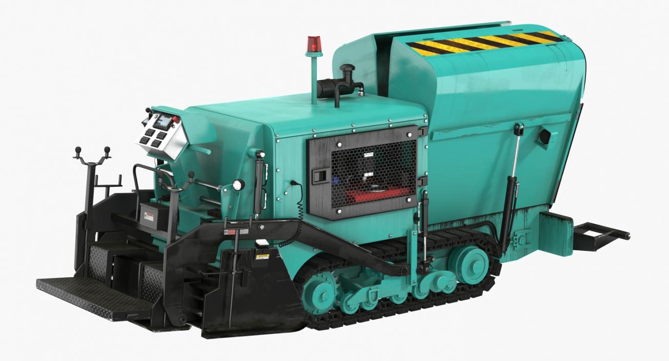 Asphalt Paving Machine Rigged 3D model