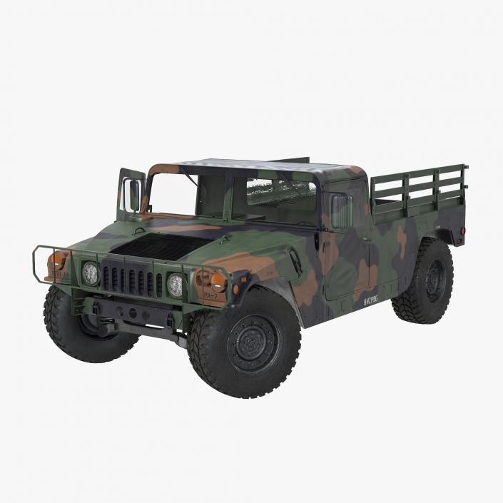 Cargo Troop Carrier Car HMMWV m1038 Rigged Camo 3D