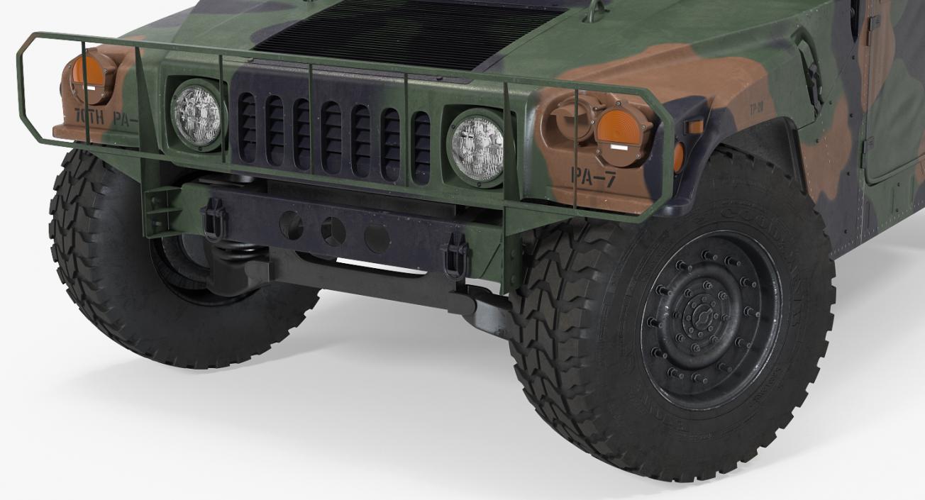 Cargo Troop Carrier Car HMMWV m1038 Rigged Camo 3D