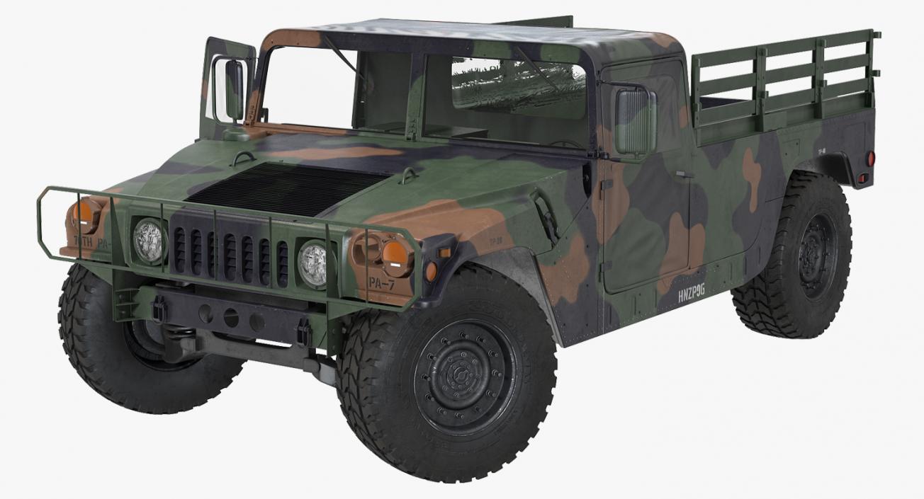 Cargo Troop Carrier Car HMMWV m1038 Rigged Camo 3D