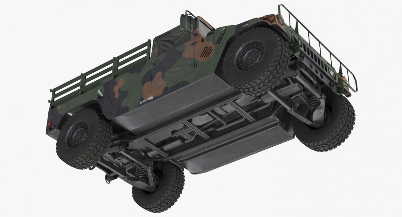 Cargo Troop Carrier Car HMMWV m1038 Rigged Camo 3D