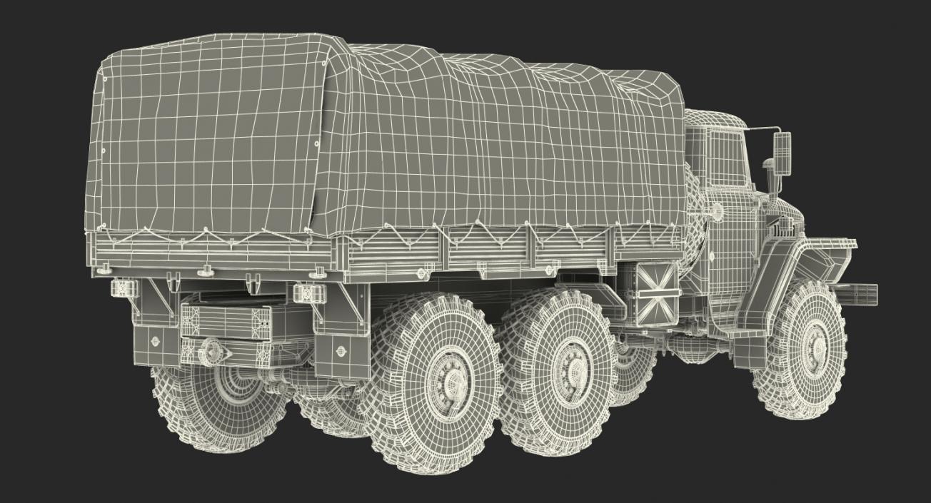 3D URAL 4320 Truck Off Road 6x6 Vehicle