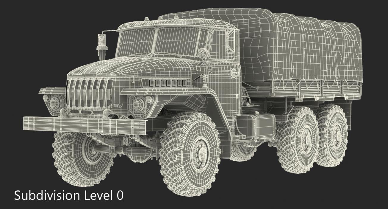 3D URAL 4320 Truck Off Road 6x6 Vehicle