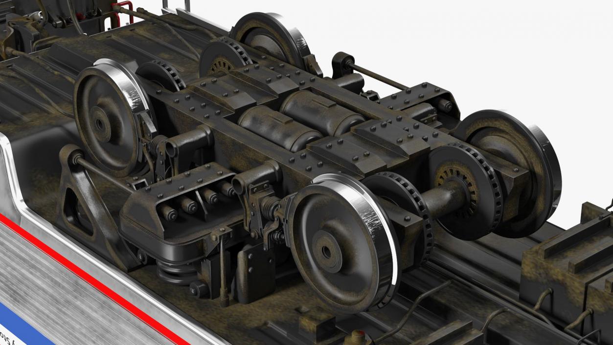 Locomotive with Wagons 3D