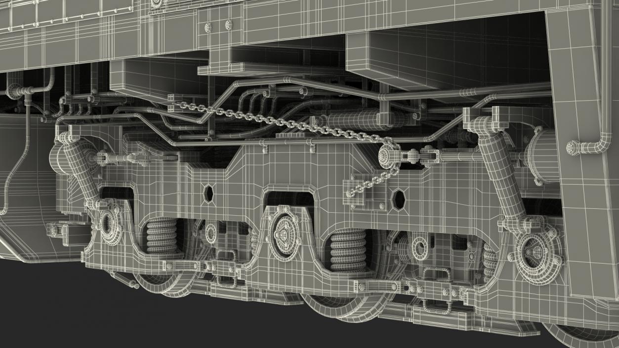 Locomotive with Wagons 3D